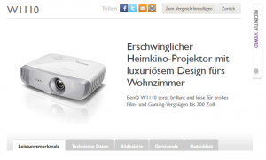 Günstiger Heimkino-Projektor von BenQ: W1110 